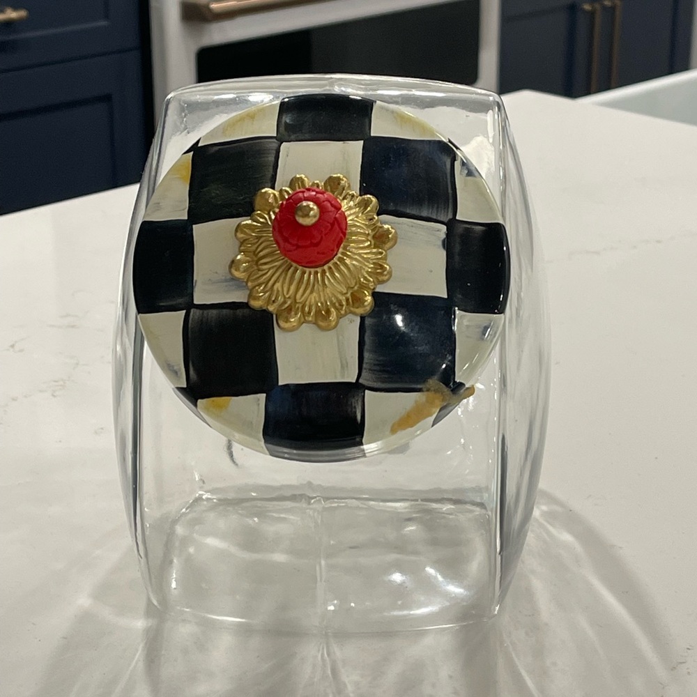 MacKenzie-Childs Cookie Jar with Courtly Check Enamel Lid